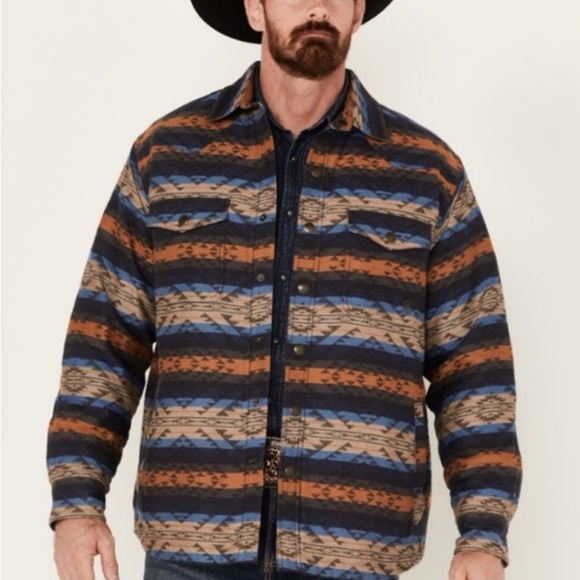 Ariat men’s hartland southwestern snap Shirt Jacket Size L - Picture 1 of 13